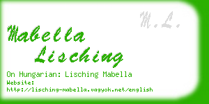 mabella lisching business card